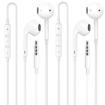2 Pack Apple MFi Certified Wired Earbuds for iPhone, Lightning Headphones