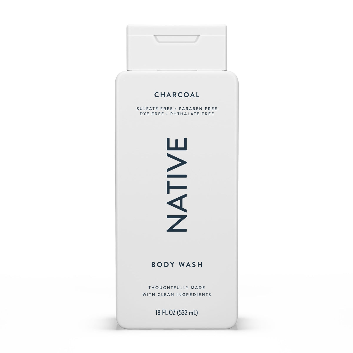 Native Clean Body Wash for Women & Men, Powder & Cotton Scent, 18 fl oz