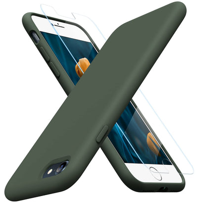 Miracase Silicone for iPhone SE 2022/SE 2020/7/8 Case,Black