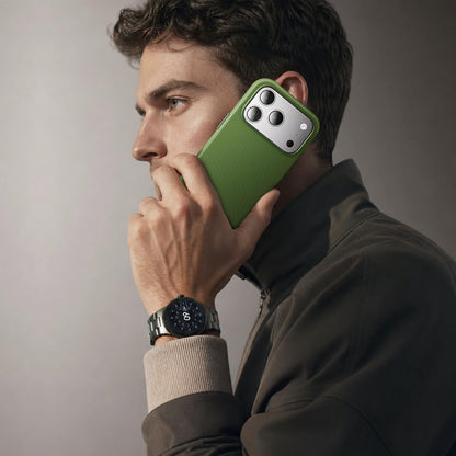 Mkeke for iPhone 17 Pro Max Case Techwoven Green, [Compatible with MagSafe] [Camera Control Cover] [Premium Tech Woven Fabric] [Drop Protection] Shockproof Skin-Friendly