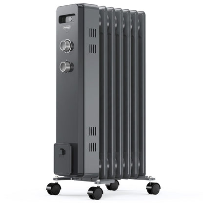 VonHaus Oil Filled Radiator 11 Fins – 2500W, 3 Heat Settings, 24 Hour Timer