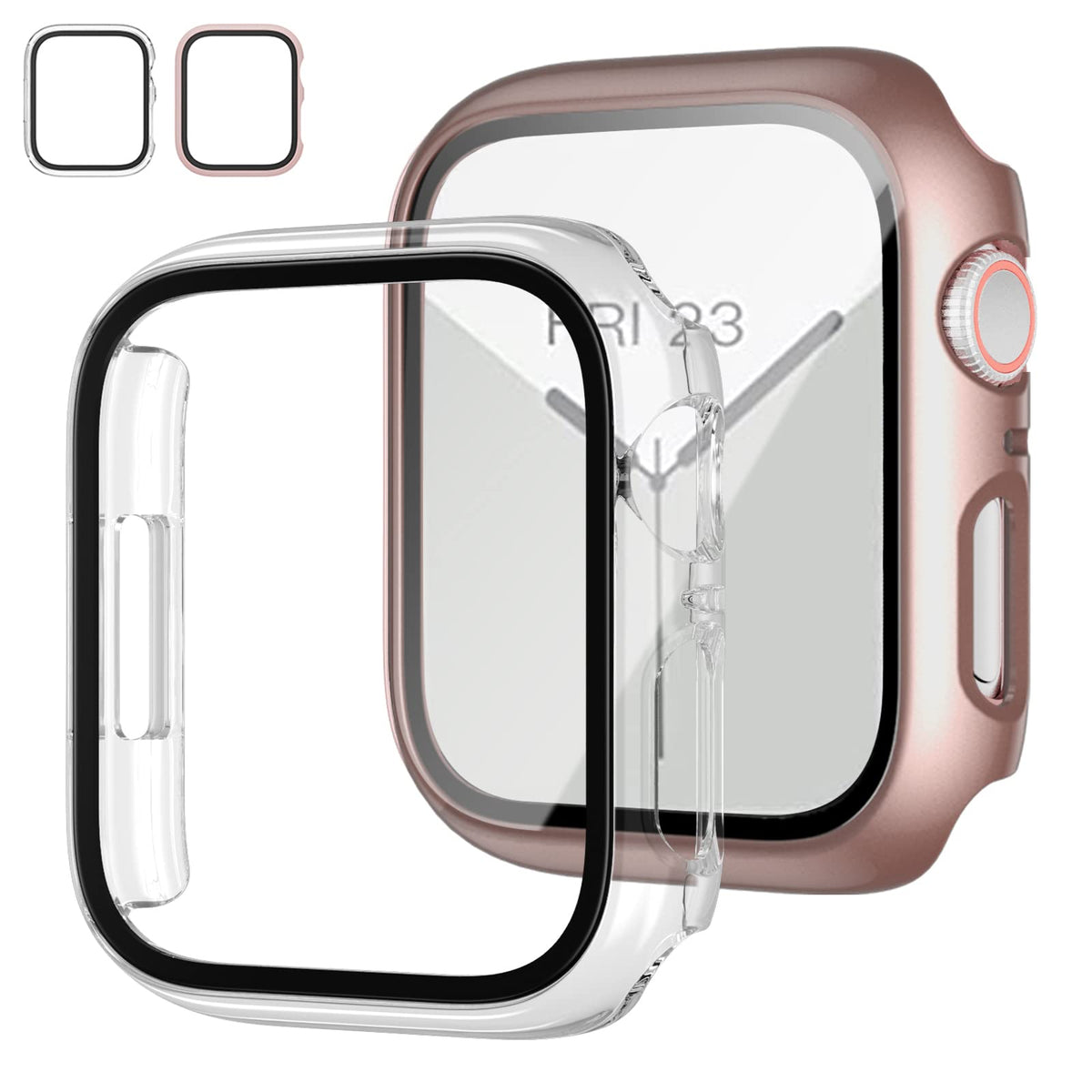 JZK Screen Protector Case for Apple Watch Series 11/10 42mm,Carbon Fibre