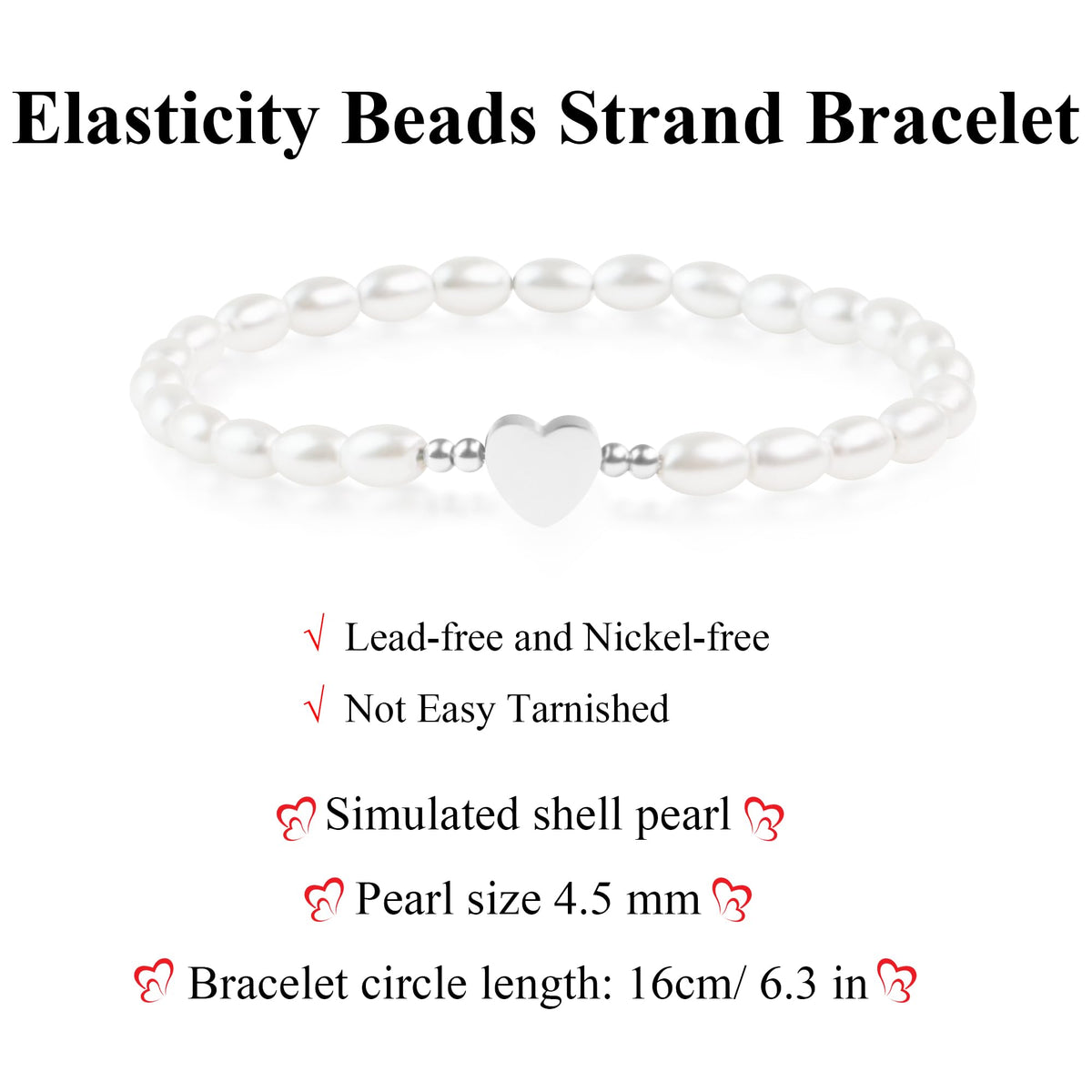 Pearl Bracelets for Women and Girls, Dainty Bracelet Wedding Pearl Jewelry