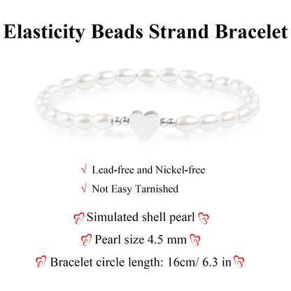 Pearl Bracelets for Women and Girls, Dainty Bracelet Wedding Pearl Jewelry