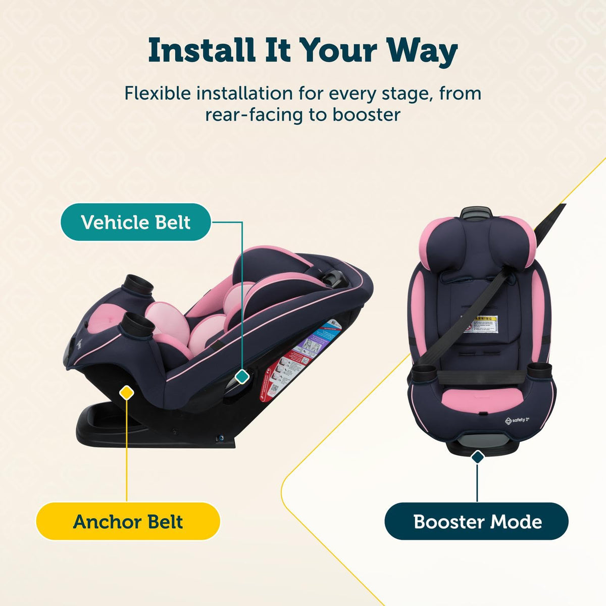 Safety 1st Grow and Go All-in-One Convertible Car Seat - Black Phantom