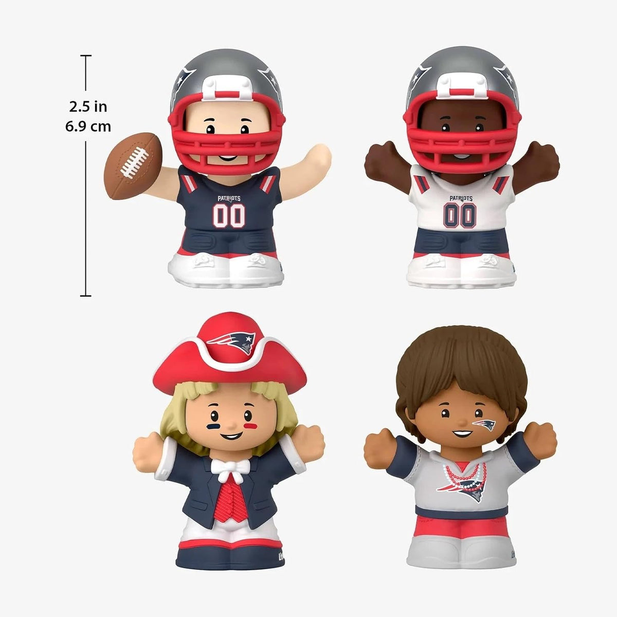 Patriots Little People Collector 4 Pack Figure Set Featuring 2 Players and 2 Super Fans