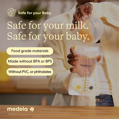 Medela Easy Pour Breast Milk Storage Bags, 200 Count, 7 oz/210 ml
