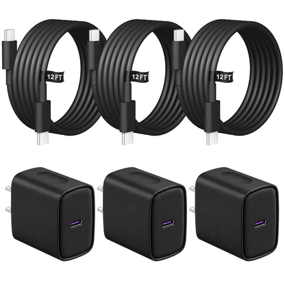 iPhone 18 17 16 15 Charger Fast Charging 3 Pack USB C Charger Block