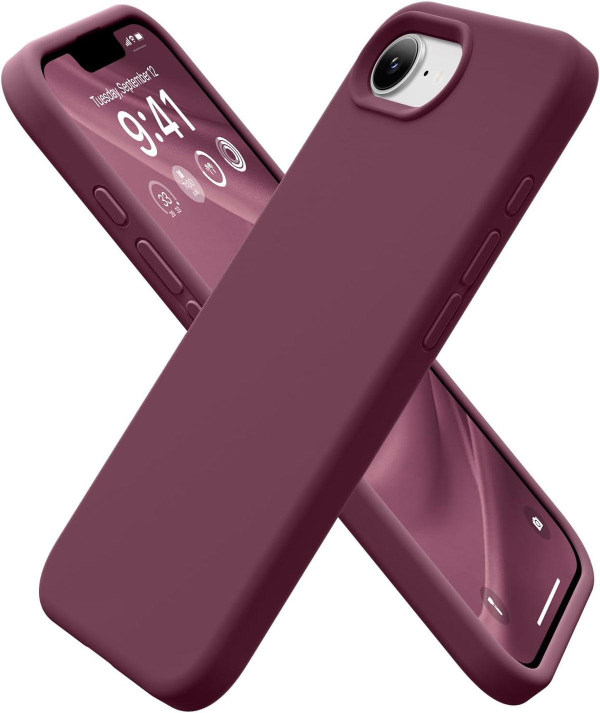 GolbinBox Magnetic for iPhone 13/14 Case, Silicone Cover, Blackcurrant