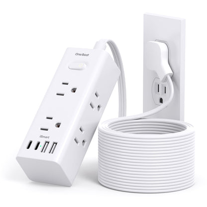 One Beat 5Ft Extension Cord with Multiple Outlets,Flat Plug Power Strip