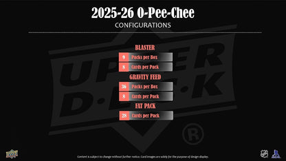 Upper Deck 2025-26 O-Pee-Chee Hockey Fat Pack