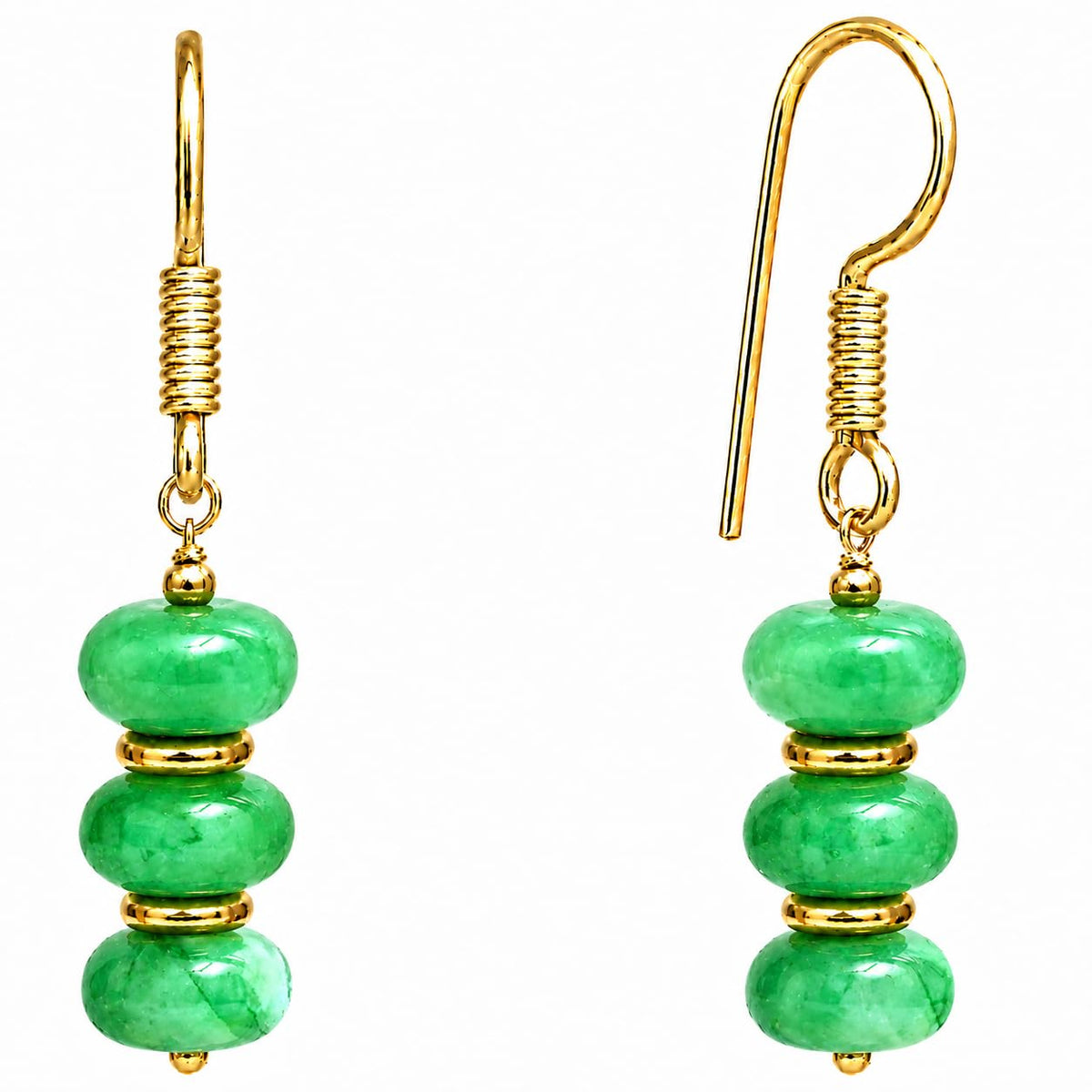 Gempires Beaded Gemstone Dangle Earrings for Women, Boho Gold Birthstone