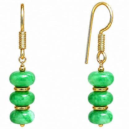 Gempires Beaded Gemstone Dangle Earrings for Women, Boho Gold Birthstone