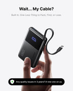 INIU Portable Charger, Smaller 45W Fast Charging Power Bank, 10000mAh Black