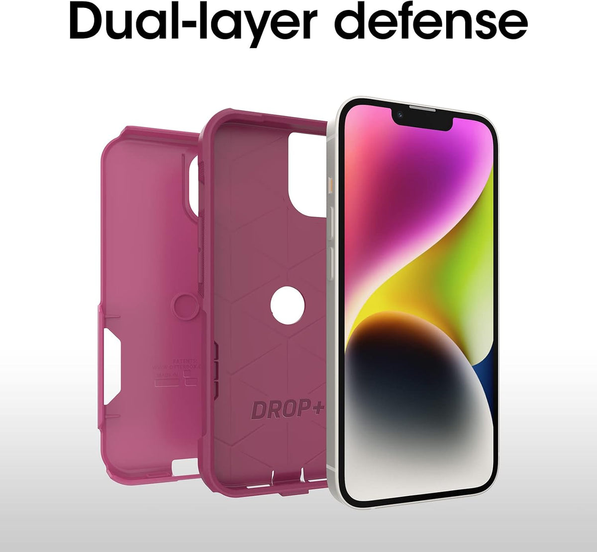 OtterBox iPhone 14 & iPhone 13 Commuter Series Case - BLACK , slim & tough, pocket-friendly, with port protection