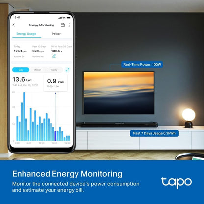 Tapo P110(4-pack) Smart Plug, Energy Monitoring WiFi Plug, Max 13A