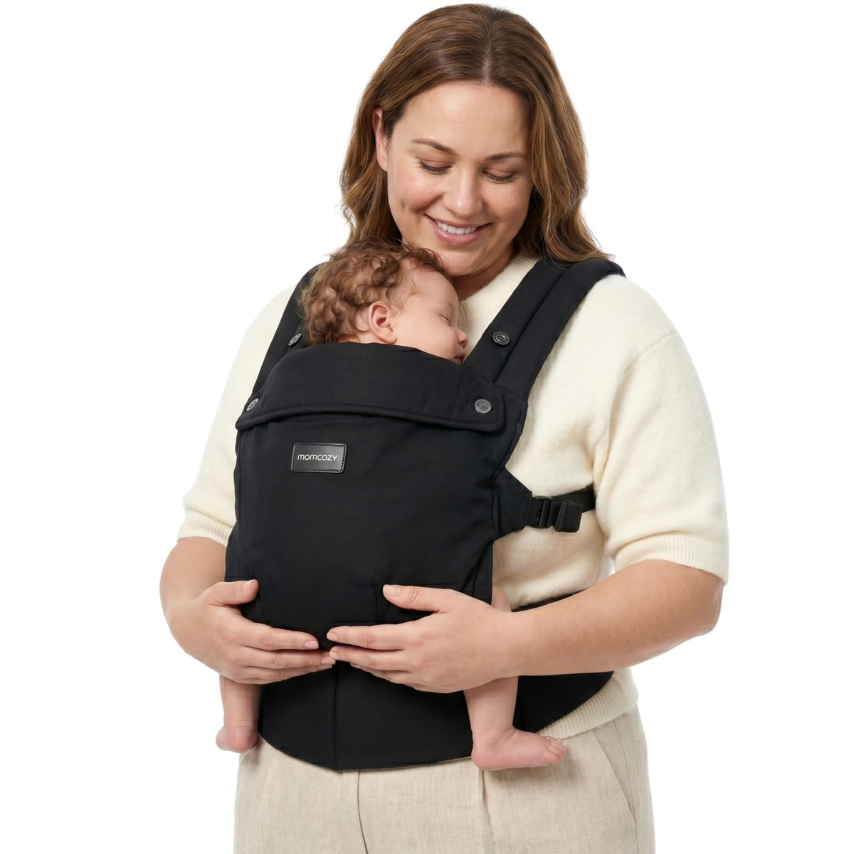 Momcozy PureHug Baby Carrier - Ergonomic, Cozy and Lightweight for 7-45 lbs