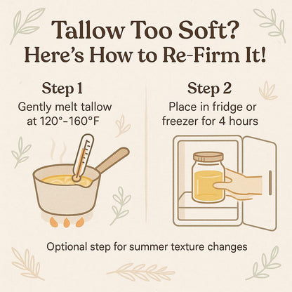 100% Pure & Grass Fed Beef Tallow 7 Lb. Rendered Bulk | No Additives | For Soaps, Balms, Candle, Skincare | Non-GMO and Gluten-free