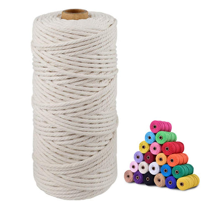 jijAcraft 50M White Cotton String: 2MM Cooking String for DIY Crafts