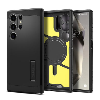 Spigen for Galaxy S26 Case, Tough Armor MagFit [Kickstand] [Compatible with MagSafe] [Military-Grade Protection] - Black