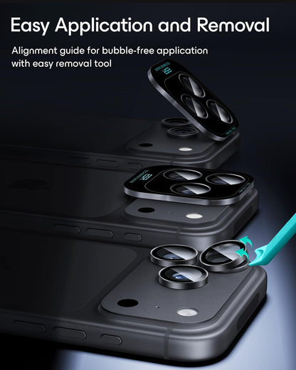 ESR for iPhone 17 Pro Max/17 Pro Camera Lens Protector, 1 Pack, Black