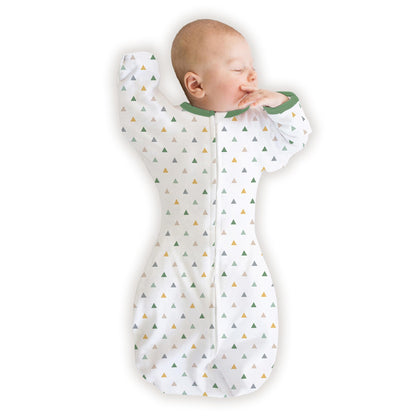 SwaddleDesigns Transitional Swaddle Sack, Cotton, Heathered Gray, 6-9mo