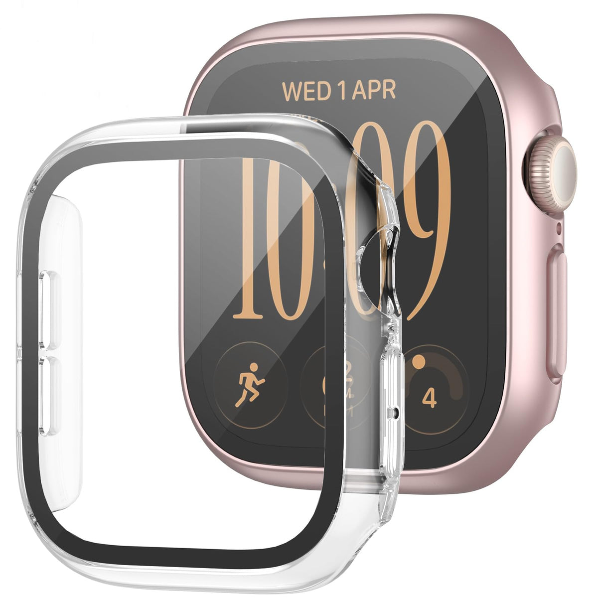 JZK Screen Protector Case for Apple Watch Series 11/10 42mm,Carbon Fibre