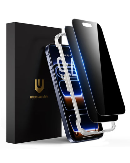 UNBREAKcable Privacy Screen Protector for iPhone 16 Pro, 2-Pack