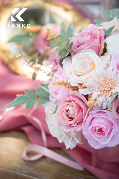 Fall Artificial Flowers DIY Bouquet Combo Faux Rose for Home Decor