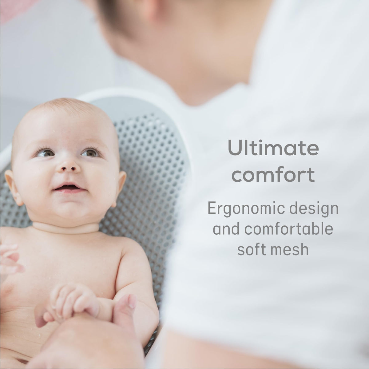 Angelcare Baby Bath Support, Pink, Birth to 6 Months, Made in Canada