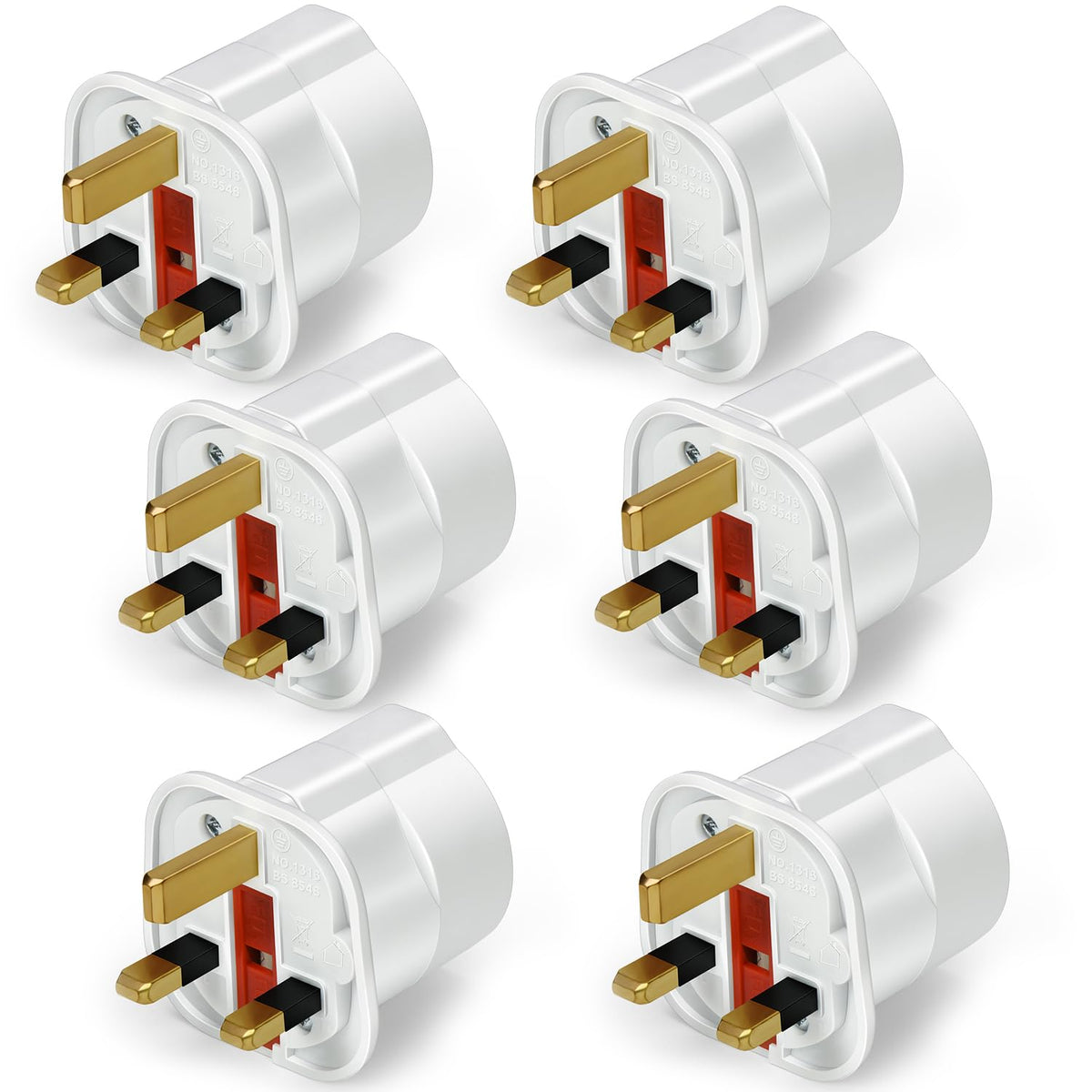 VGUARD European to UK Plug Adaptor, BS8546 Certified EU to UK Adapter