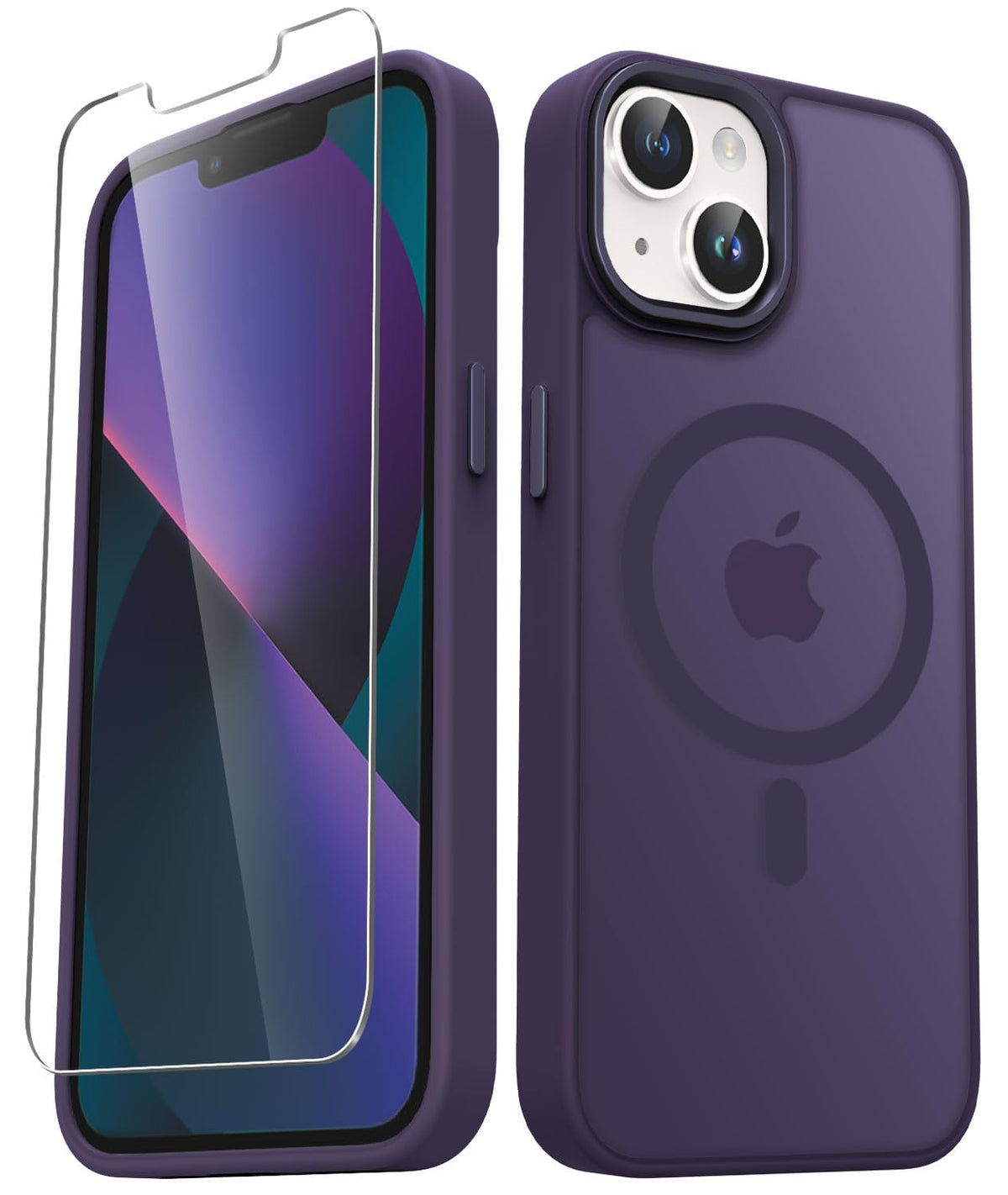 for iPhone 14 Plus Case, Matte Magnetic Phone Case, Lavender Purple