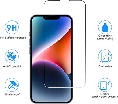 SIBEITU 3+3 Pack Screen Protector + Camera Lens Protector for iPhone 14 Pro