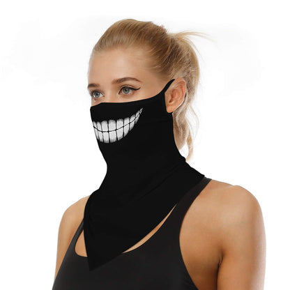 YAYOUREL Neck Gaiter Face Mask Bandanas for Men Women UV Face Scarf Cover Ear Loop Hole Facemask for Fishing Running Cycling