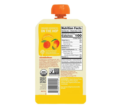 Pumpkin Tree Peter Rabbit Organics, Banana, Mango, and Kale, 4 Squeeze Pouch, Mango, Broccoli & Kale, 4.4 Ounce (Pack of 10)