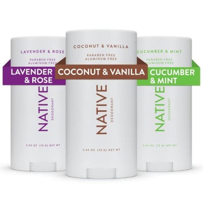 Native Aluminum-Free Deodorant for Women & Men, Coconut & Vanilla, 2.65oz