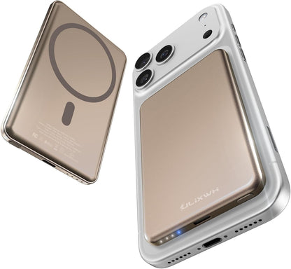 [0.3" Ultra Slim] [Alloy-Made] ULiXWH for Magsafe Portable Charger iPhone