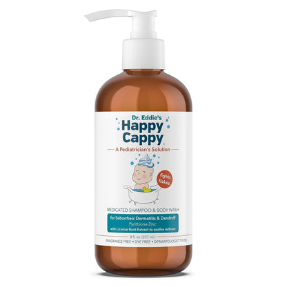Happy Cappy Medicated Shampoo and Body Wash with Beanie Brush - 2 Pieces