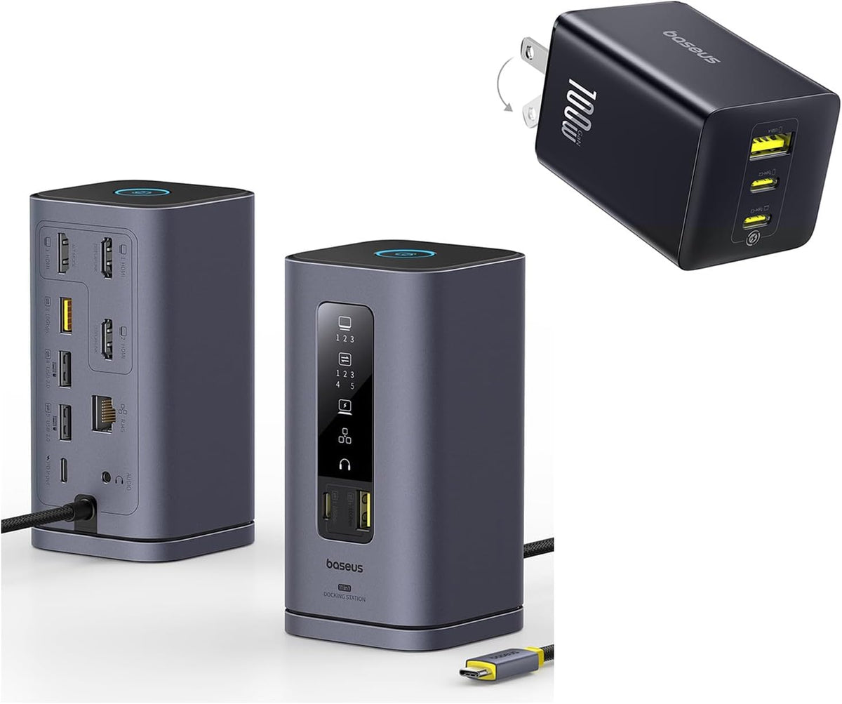 Baseus SpaceMate(MAC) Docking Station and Baseus 100W USB C Charger Block