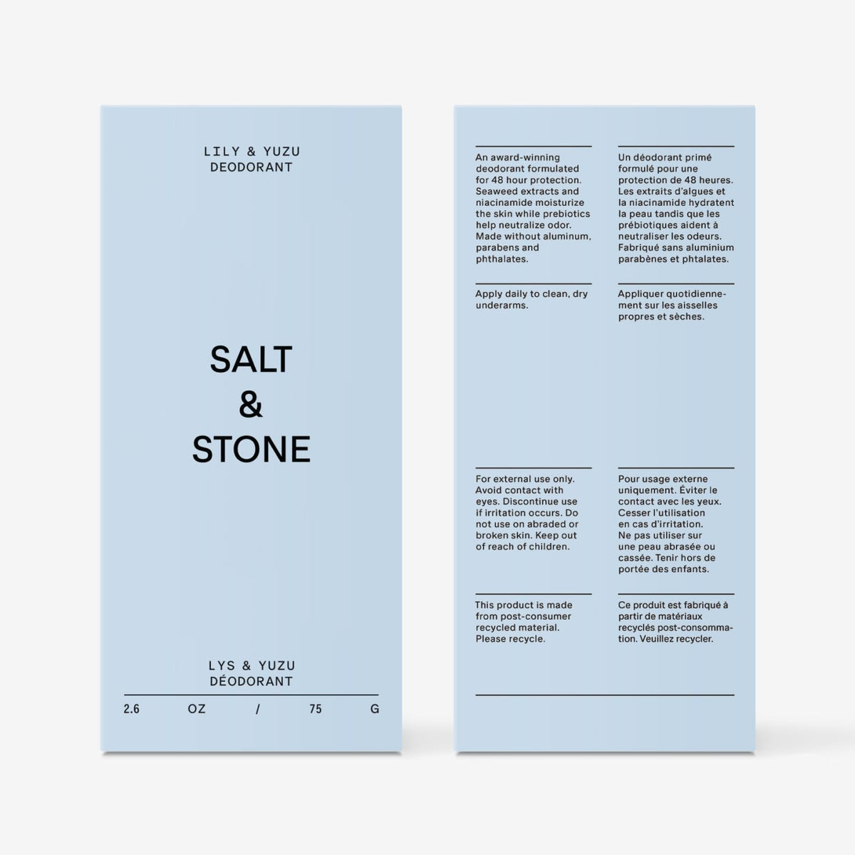 Salt & Stone Aluminum-Free Deodorant, Women & Men Santal & Vetiver 2.6 oz