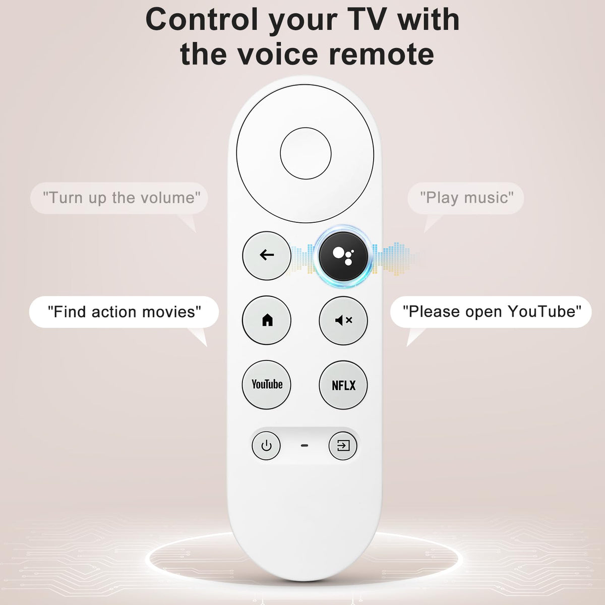Replacement for Samsung TV Remote, for All 2018-2024 Samsung Remote Control for Smart TV with Voice Control. No Solarcell. 2-Year Warranty.