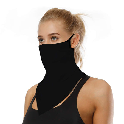 YAYOUREL Neck Gaiter Face Mask Bandanas for Men Women UV Face Scarf Cover Ear Loop Hole Facemask for Fishing Running Cycling