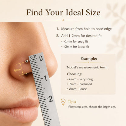 Small Thin Gold Nose Ring Hoop for Women, 20G/22G/24G, 5mm/6mm/7mm/8mm