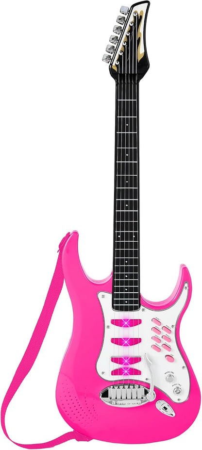 Best Choice Products Kids Guitar Set with Microphone & Amp, Pink