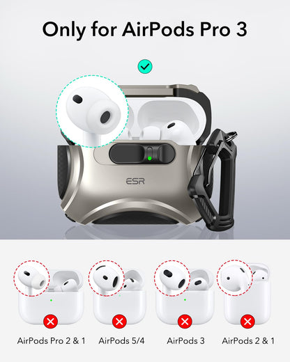 ESR for AirPods 5/4 Case, Compatible with MagSafe, Drop-Proof Lock, Black