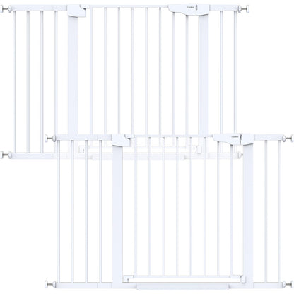 Cumbor 29.7-51.5 in Extra Wide Baby Gate for Stairs, Dog Gate Indoor Black