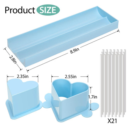 Round Cake Pop Mold Set with 9in Tray and Sticks- Blue