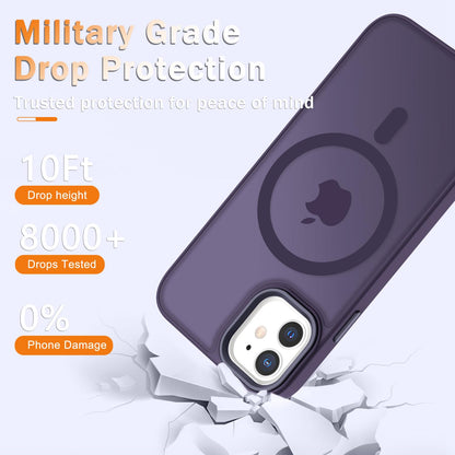 for iPhone 14 Plus Case, Matte Magnetic Phone Case, Lavender Purple