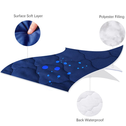 Crib Mattress Protector Sheets Fitted Waterproof Mattress Pad Cover 2 Pack
