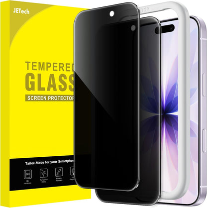JETech Privacy Screen Protector for iPhone 16 Pro Max, 2-Pack